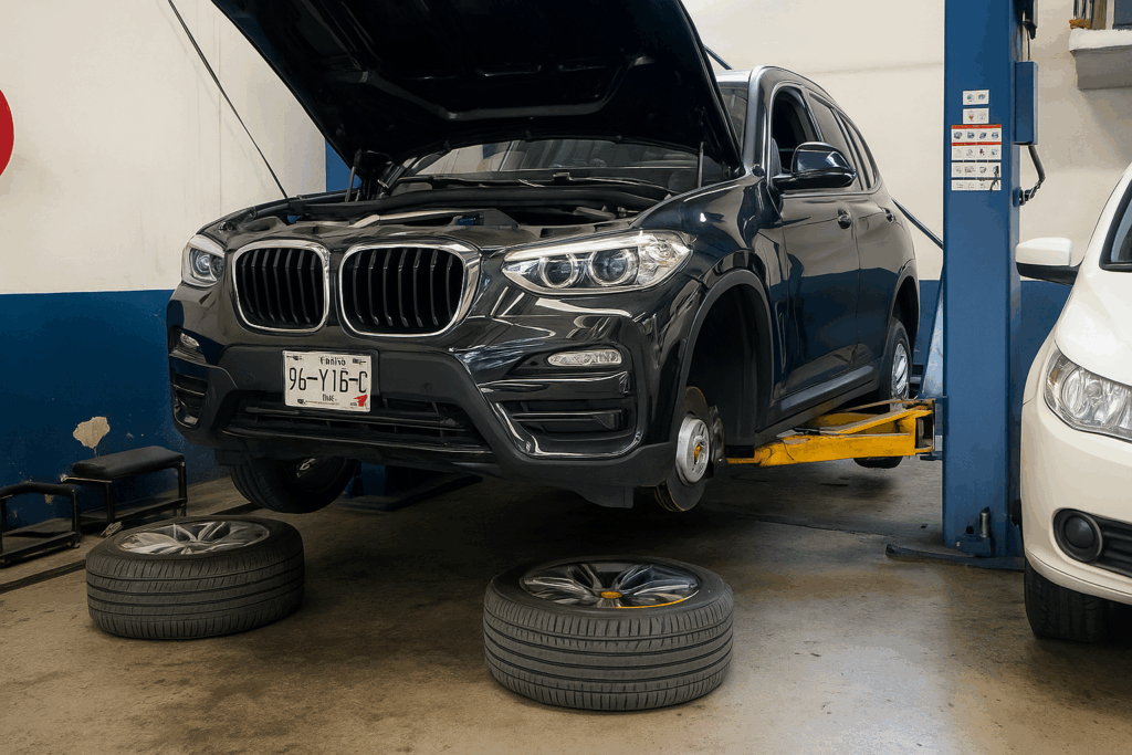Servicio de mantenimiento de frenos, cambio de balatas sensores de desgaste y rectificacion de discos de freno para BMW X3