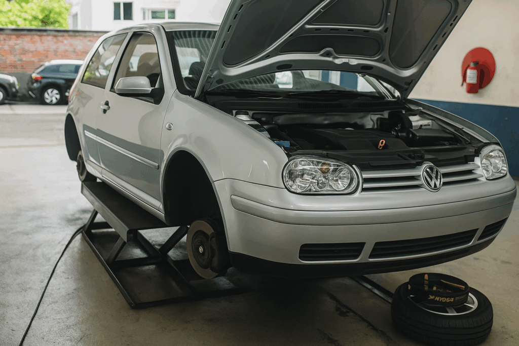 Servicio de frenos cambio de balatas y rectificación de discos para Volkswagen Golf