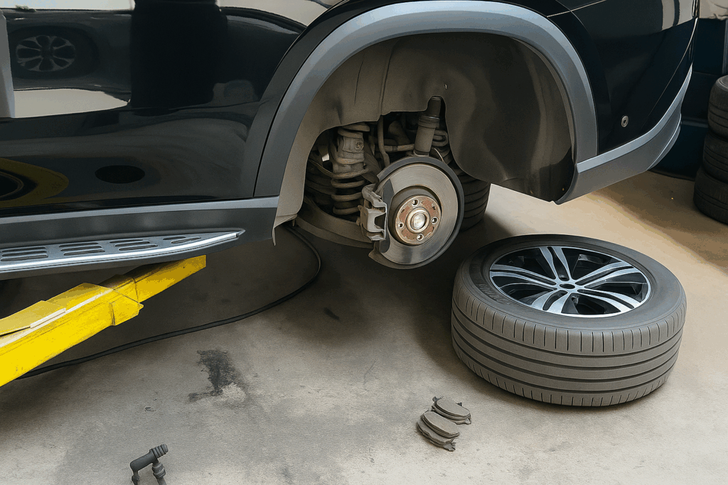 Cambio de balatas y rectificacion de discos MErcedes GLC